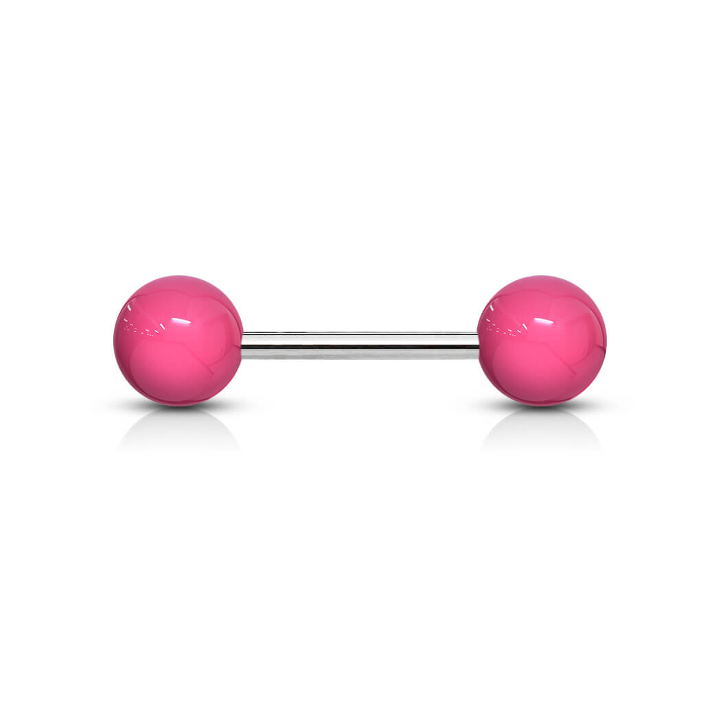 Barbell Acryl Einfarbig Kugel