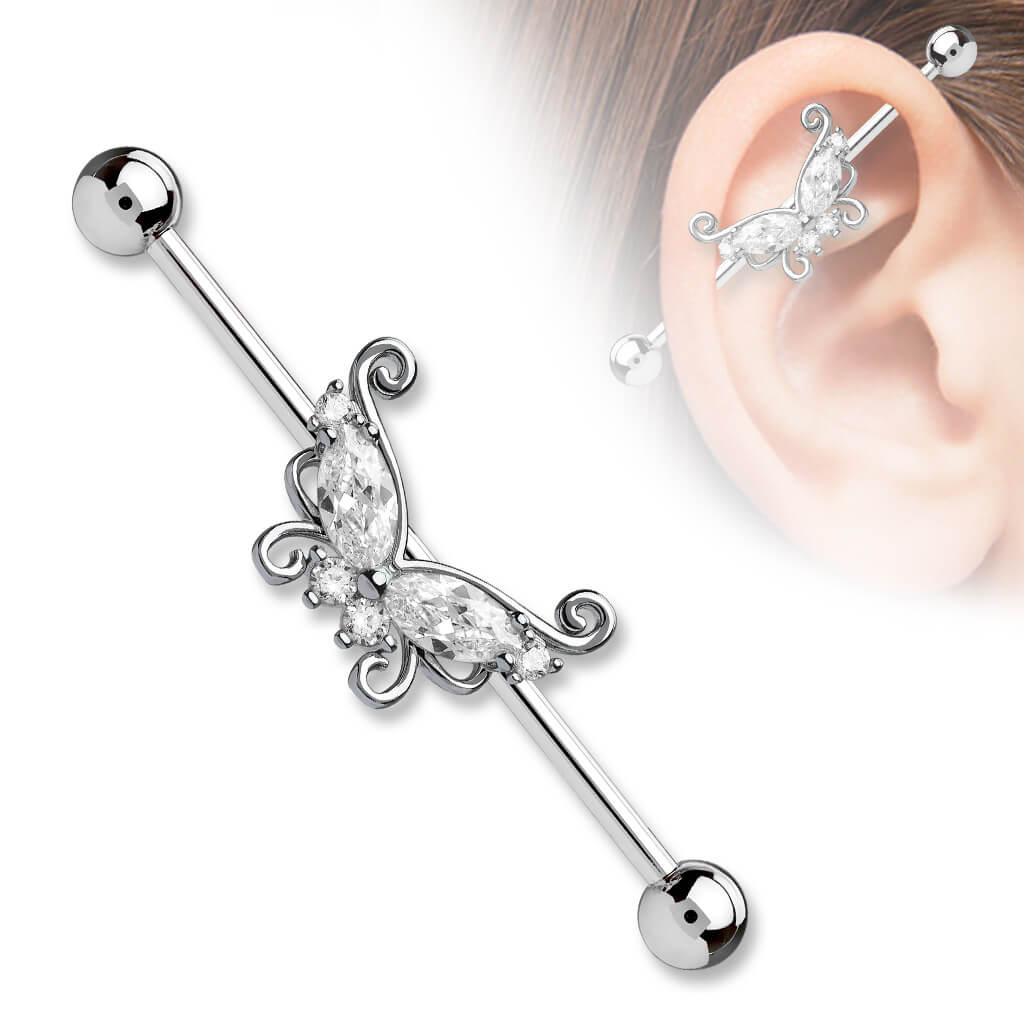 Barre industriel Papillon Zircone
