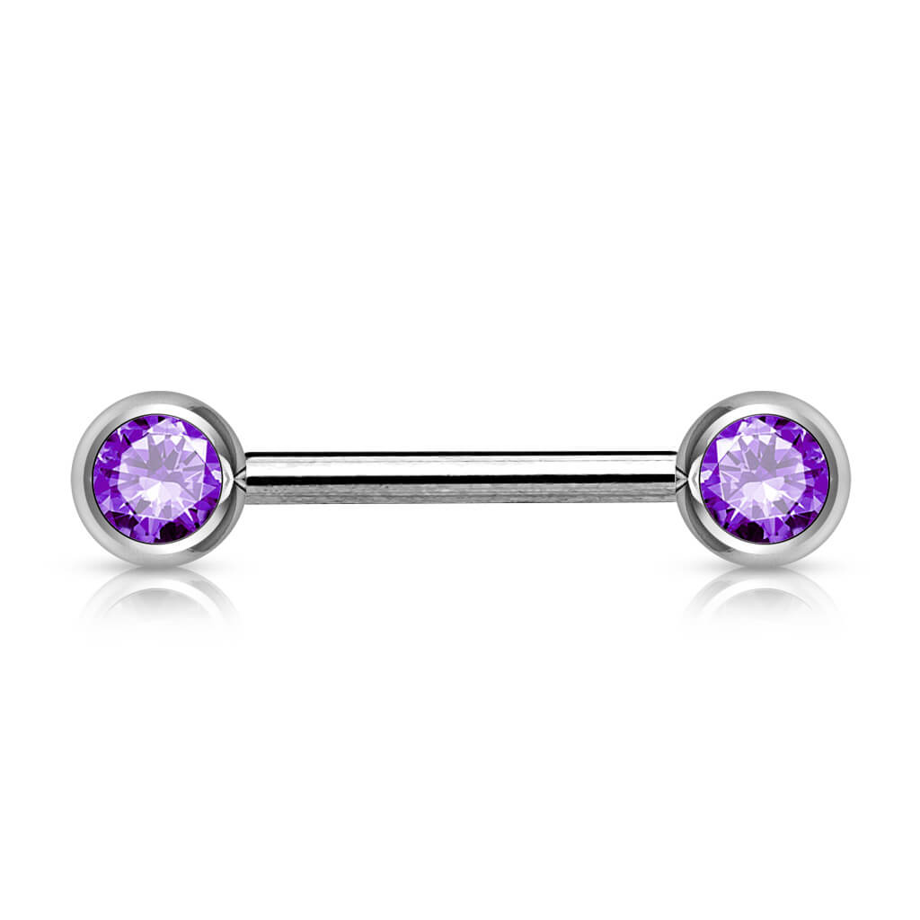 Piercing Capezzolo Zircone a rotondo