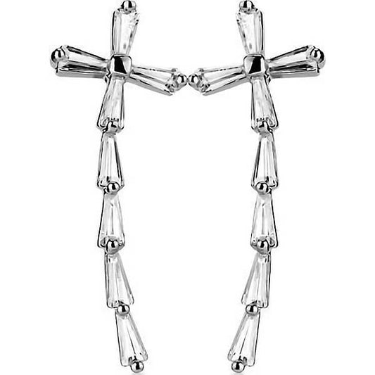 Ear Crawler Kreuz Zirkonia