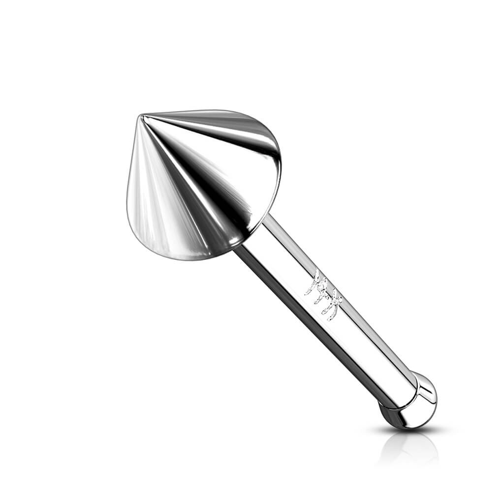 Oro 14 kt Stud Nasale Punta di lancia