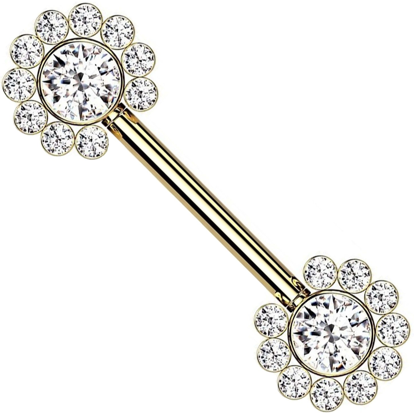 Téton Fleur Zircone Enfoncer
