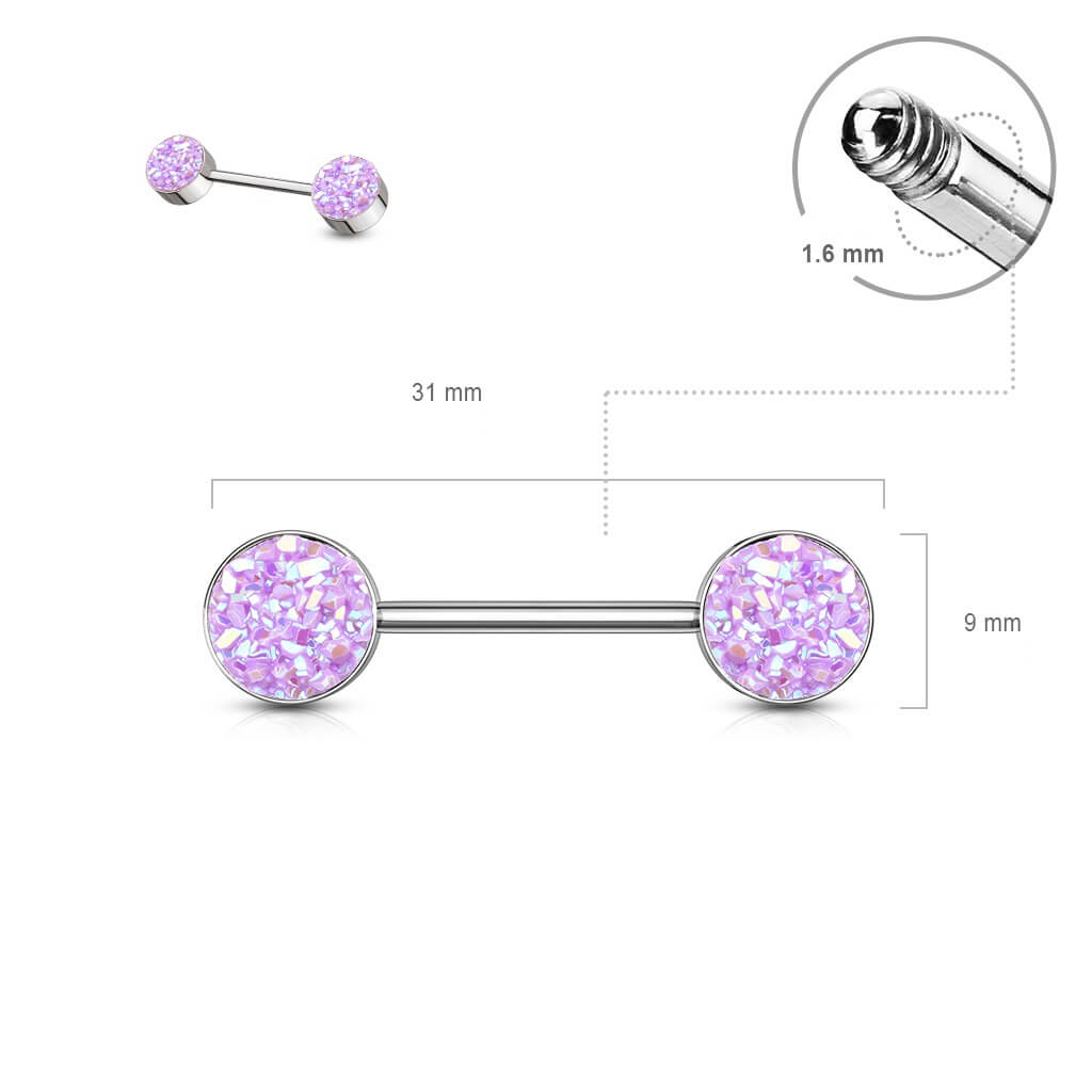 Piercing Capezzolo Pietra sintetica brillante