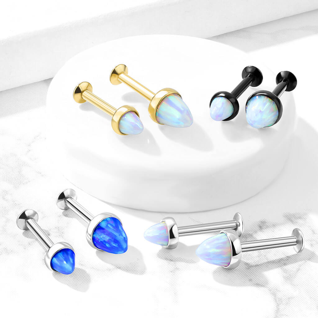 Labret Opal cup setting Internally Threaded