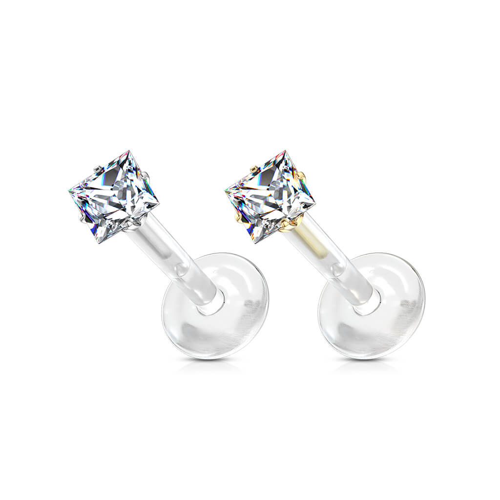 Labret Zircone quadrato