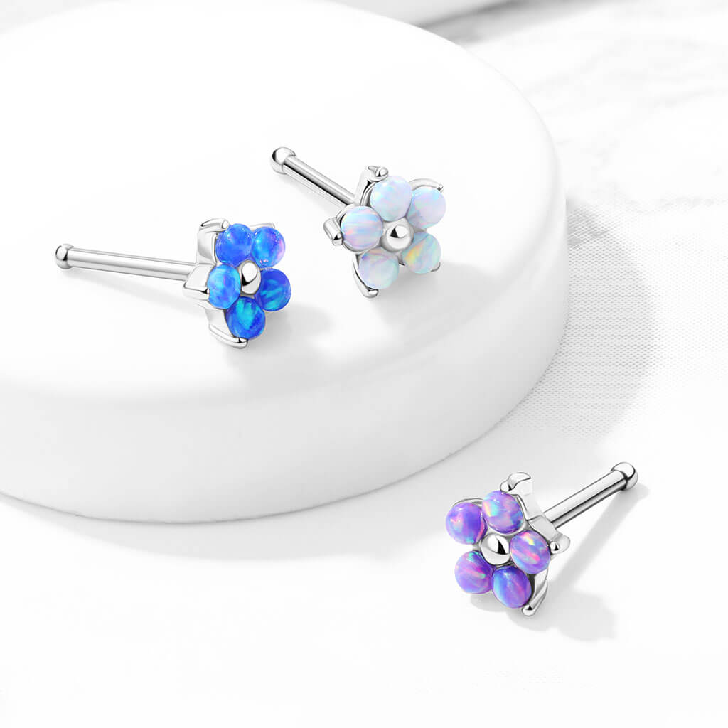 Nasenstecker Blume Opal