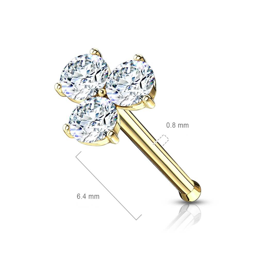 Nose Stud Triangle Zirconia