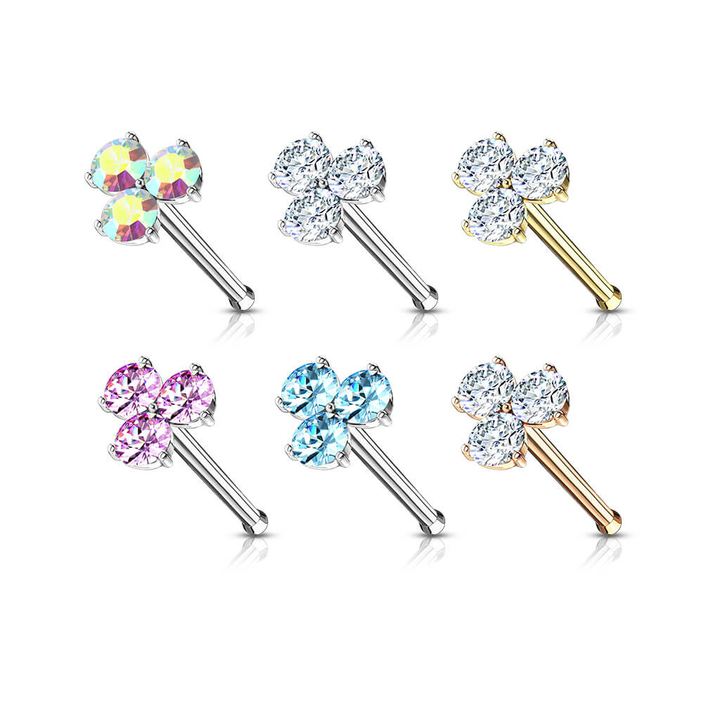 Nose Stud Triangle Zirconia