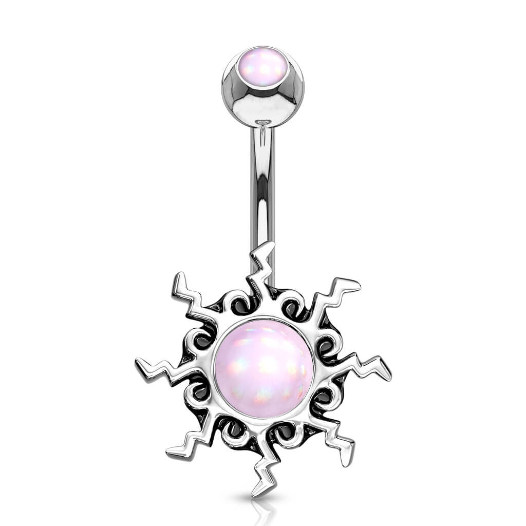 Bauchnabelpiercing Tribal Sonne