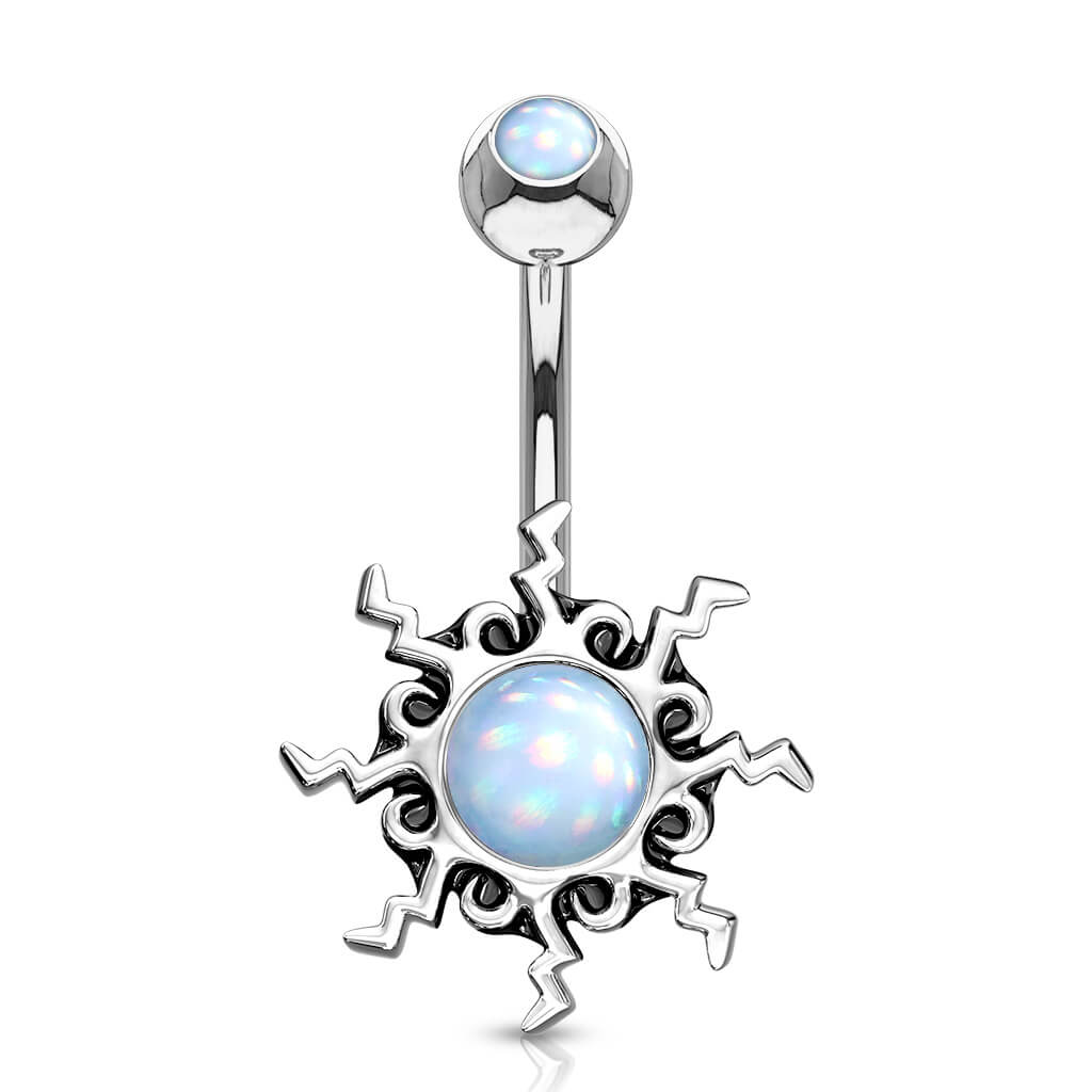 Bauchnabelpiercing Tribal Sonne