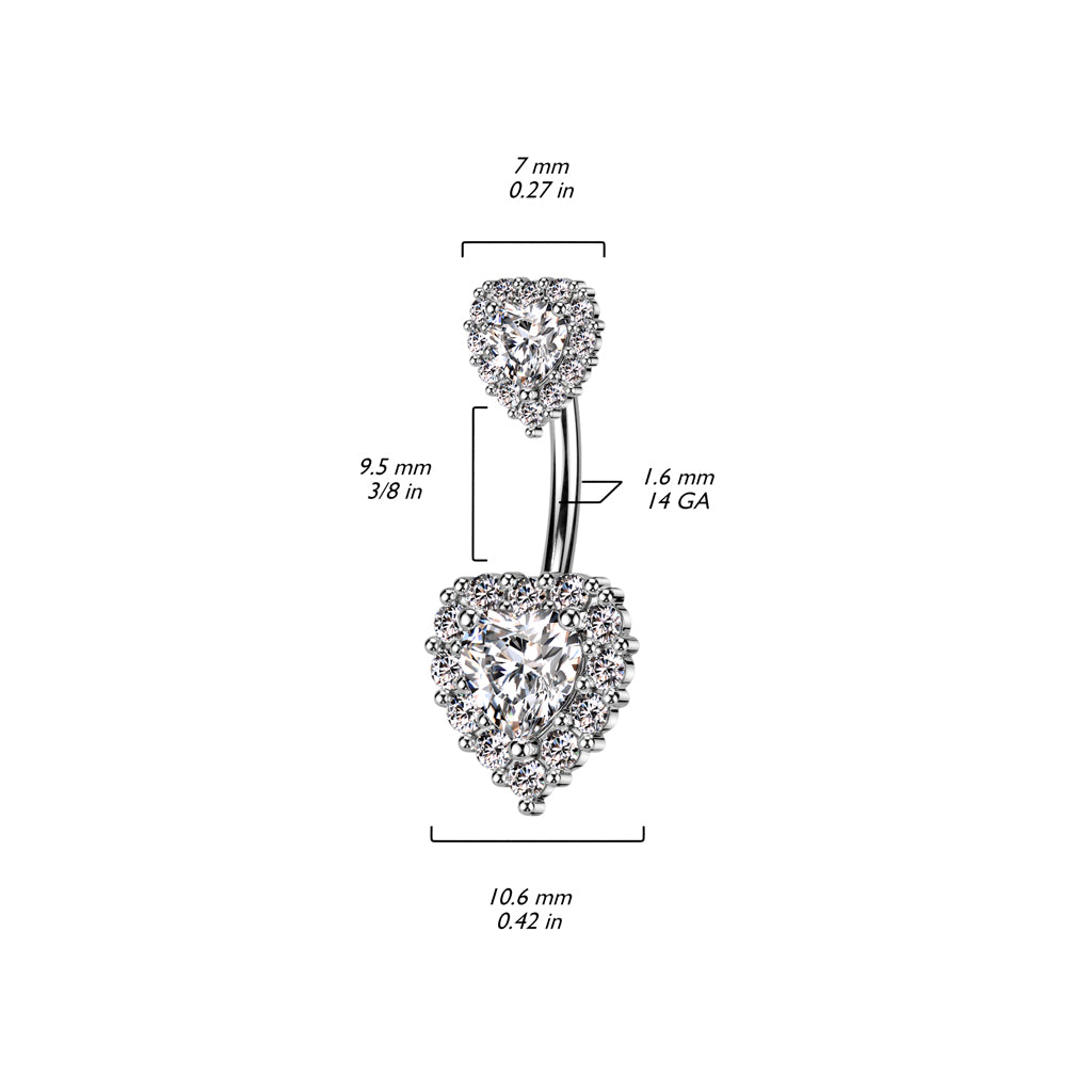 Piercing Nombril Cœur Zircone