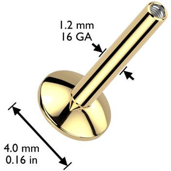 Titanium labret base Push-In