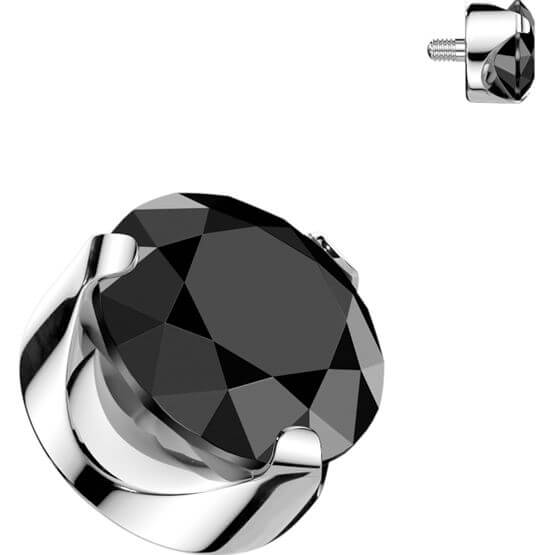 Titanium top round zirconia prong setting Internally Threaded