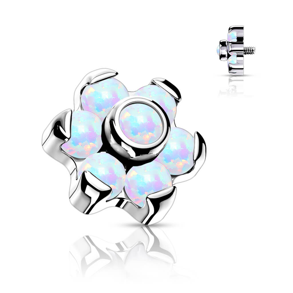 Titan Top Blume Opal Innengewinde