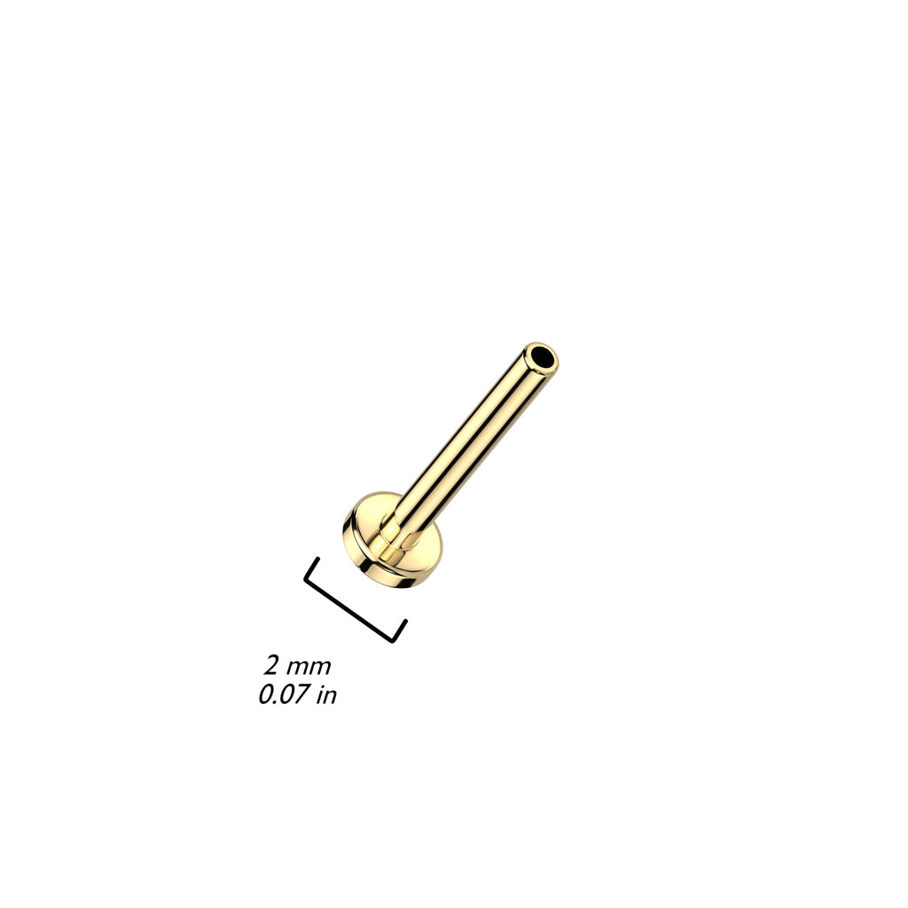 Pręcik labret z płaską podstawą 2.5mm push-in