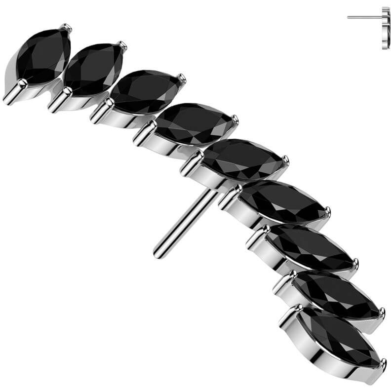Titanium top long curved zirconias Push-In