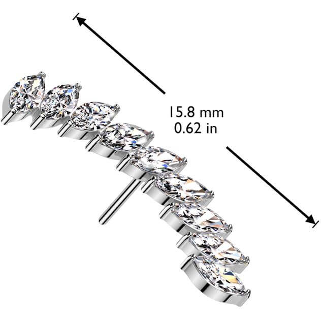 Titanium top long curved zirconias Push-In