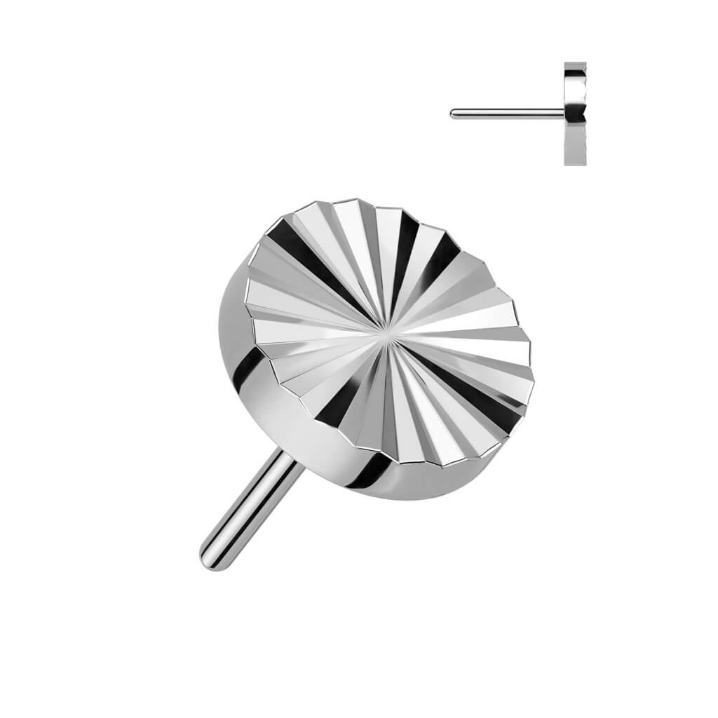 Titanio Superiore tondo con taglio diamante Push-In