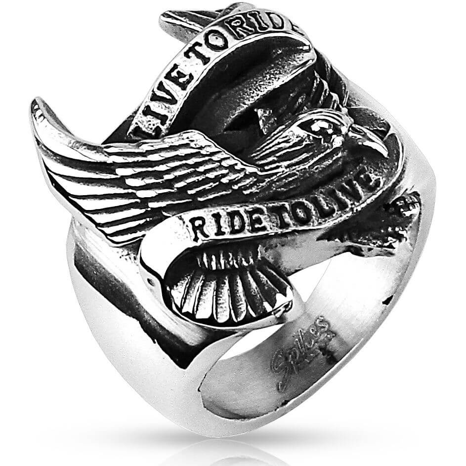 Biker Adler Silber