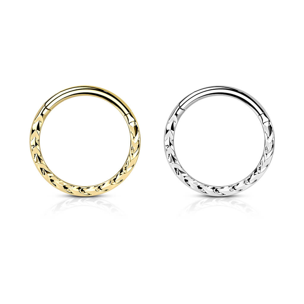 Anello Piercing Decorazione Chevron Clicker