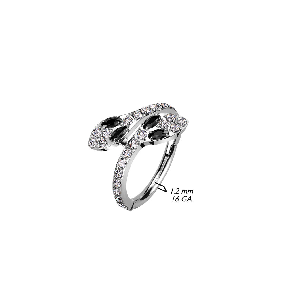 Anneau Serpent Zircone Cliqueur