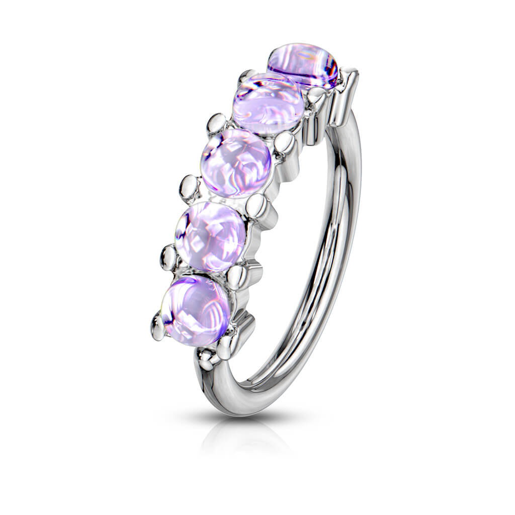 Ring Glänzender Synthetik Stein Biegbar