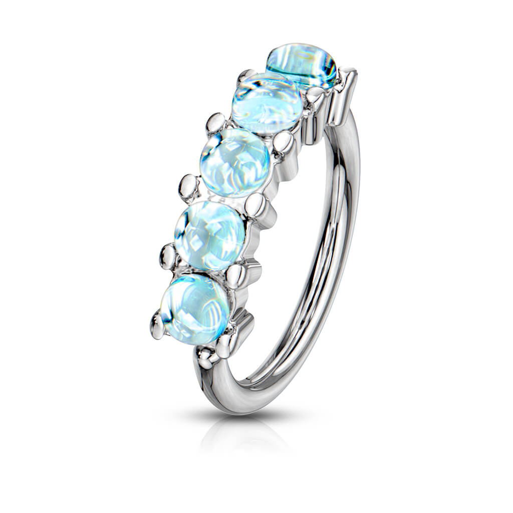 Ring Glänzender Synthetik Stein Biegbar