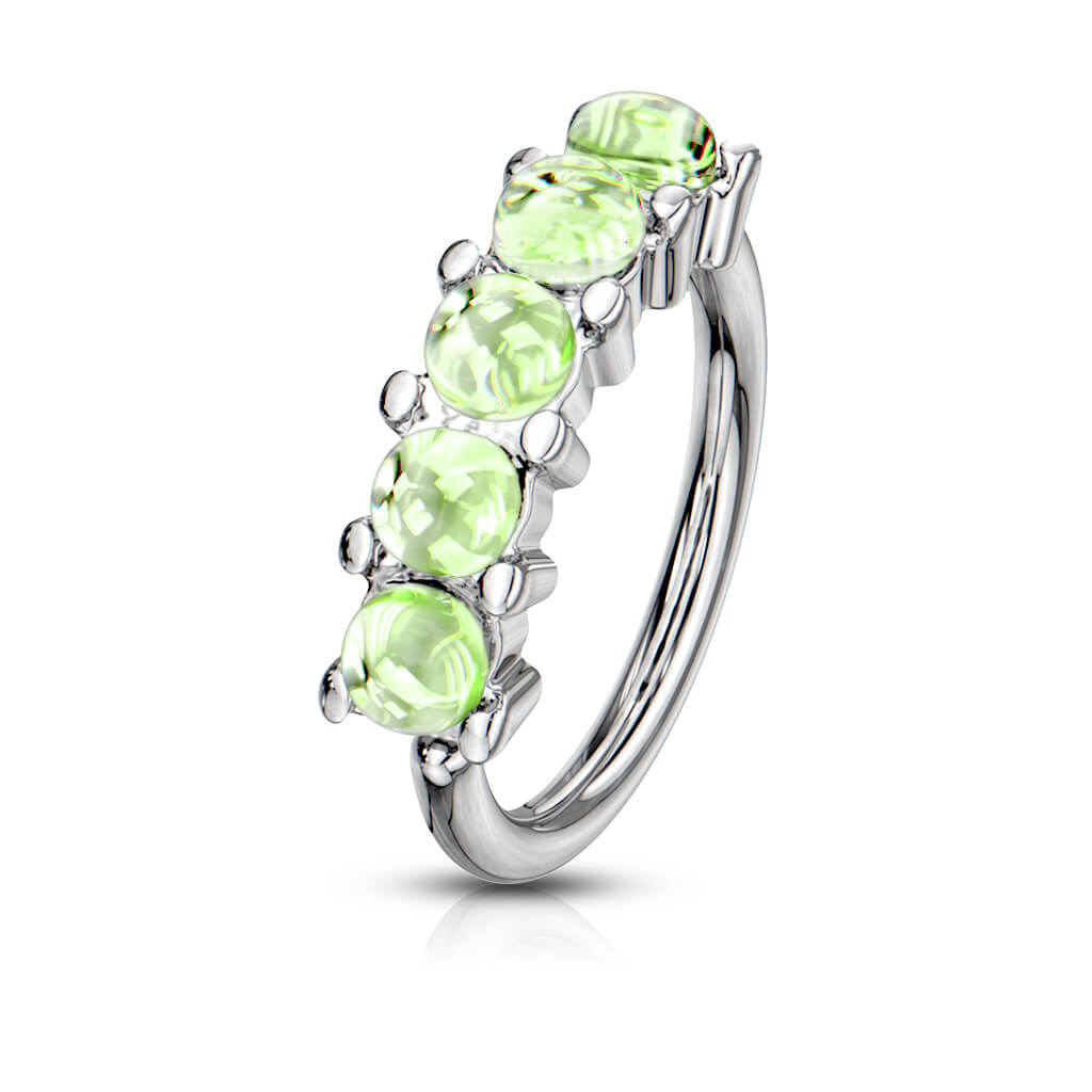 Ring Glänzender Synthetik Stein Biegbar