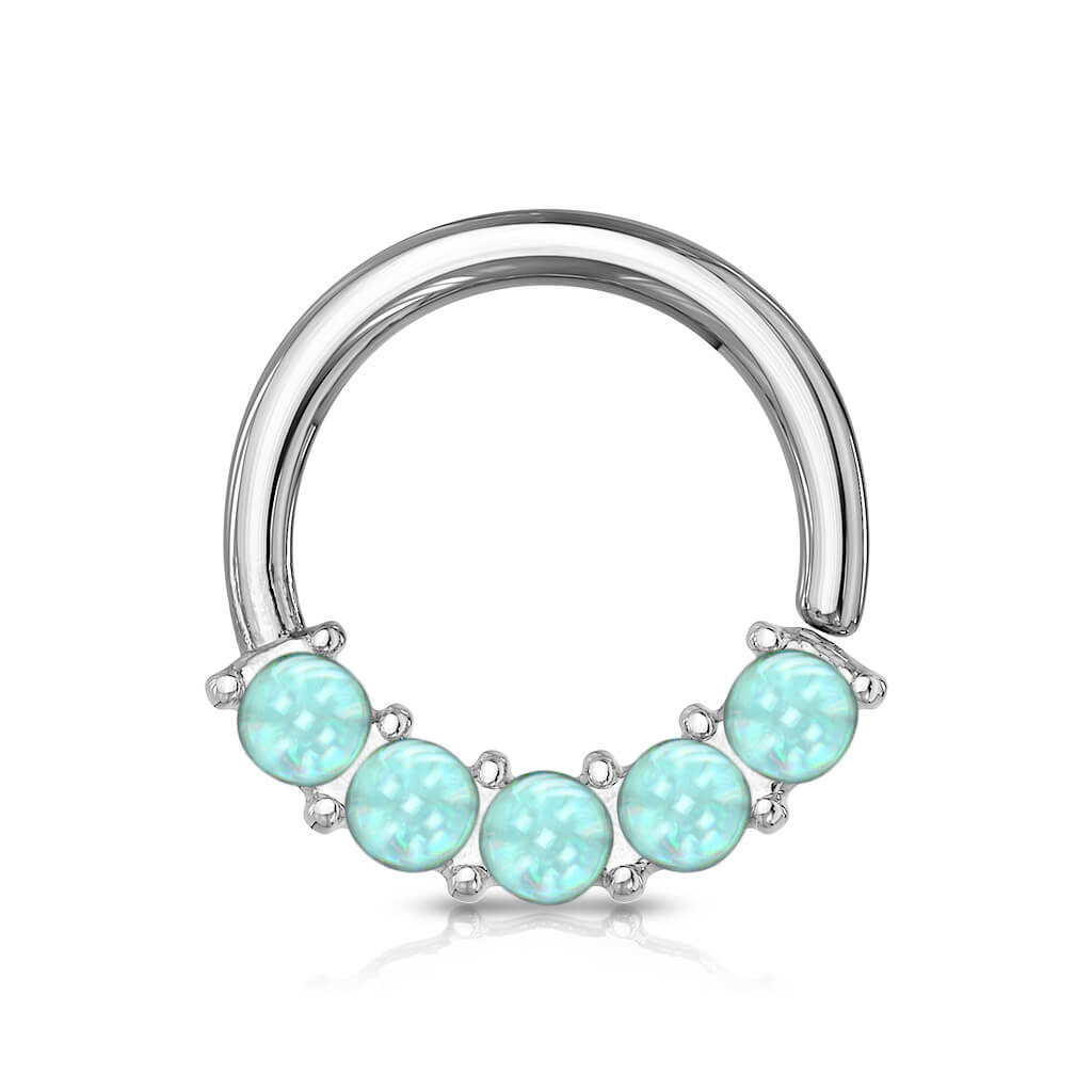 Ring Glänzender Synthetik Stein Biegbar