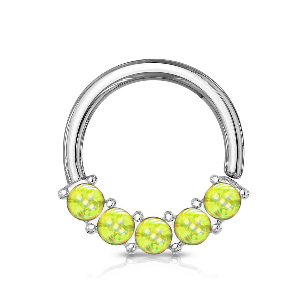 Ring Glänzender Synthetik Stein Biegbar