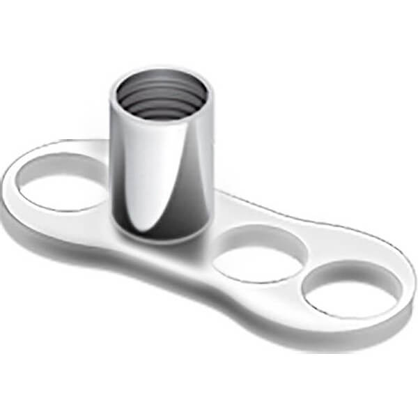 Titanium dermal anchor base 3 holes