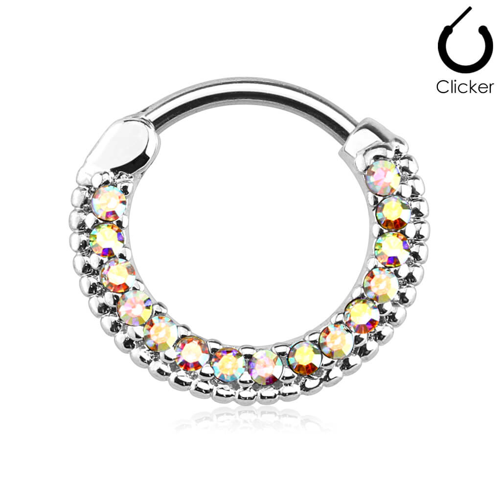 Piercing Septum Clicker con zircone Clicker