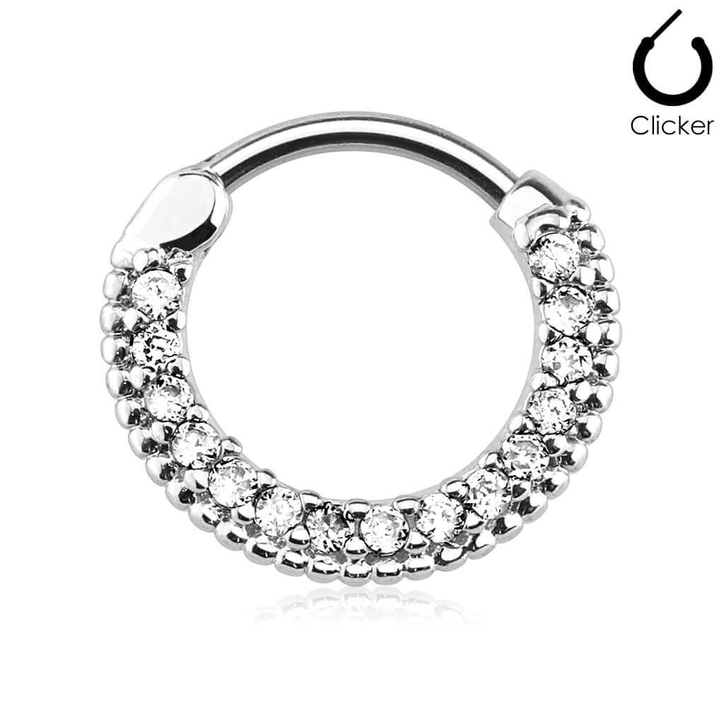 Piercing Septum Clicker con zircone Clicker