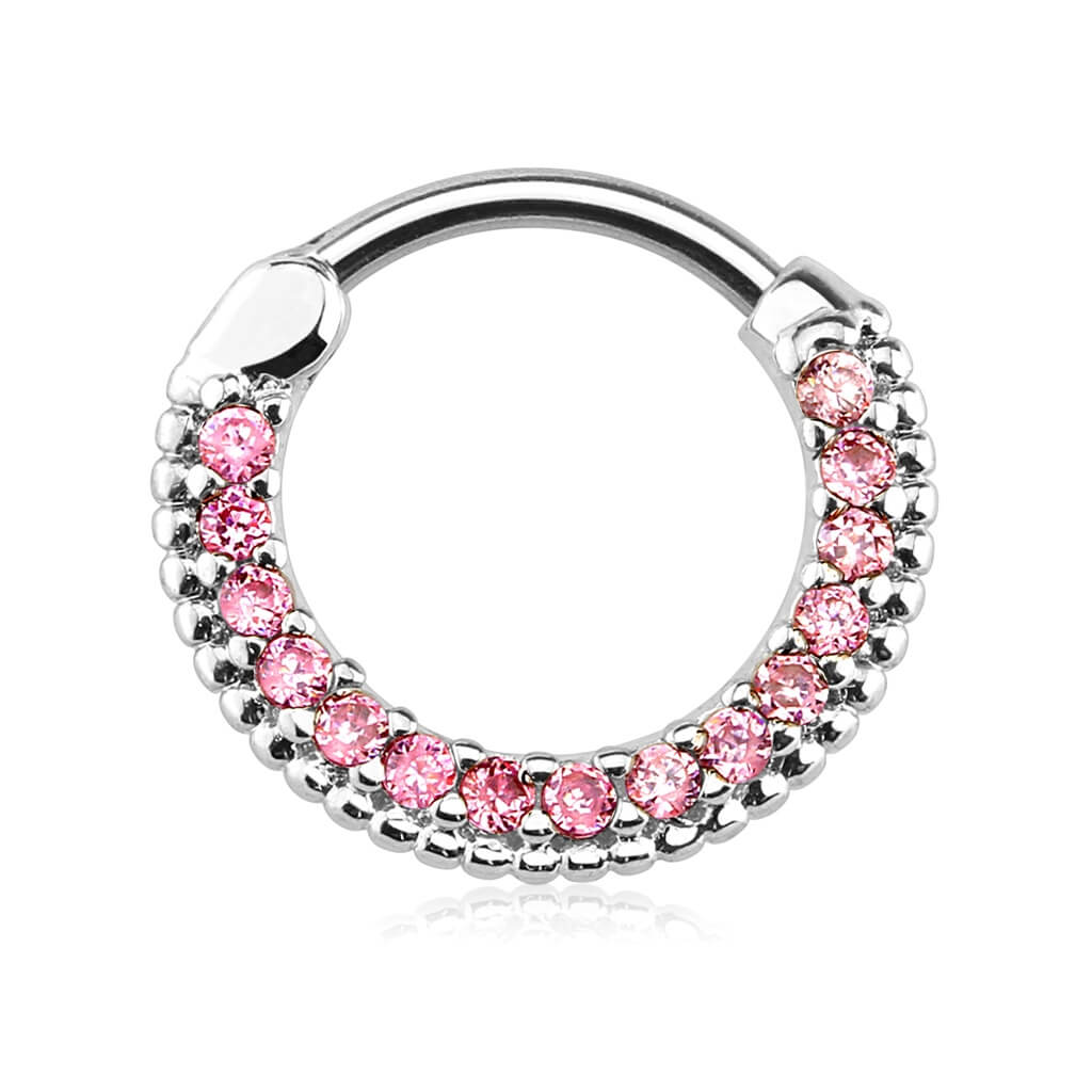 Piercing Septum Clicker con zircone Clicker