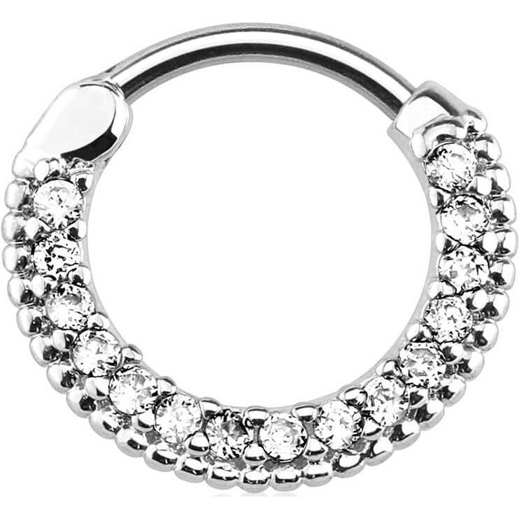 Piercing Septum Clicker con zircone Clicker