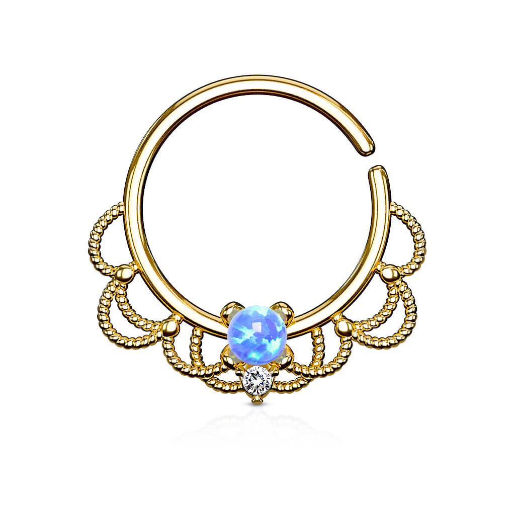 Anillo Ópalo Filigrana Flexible