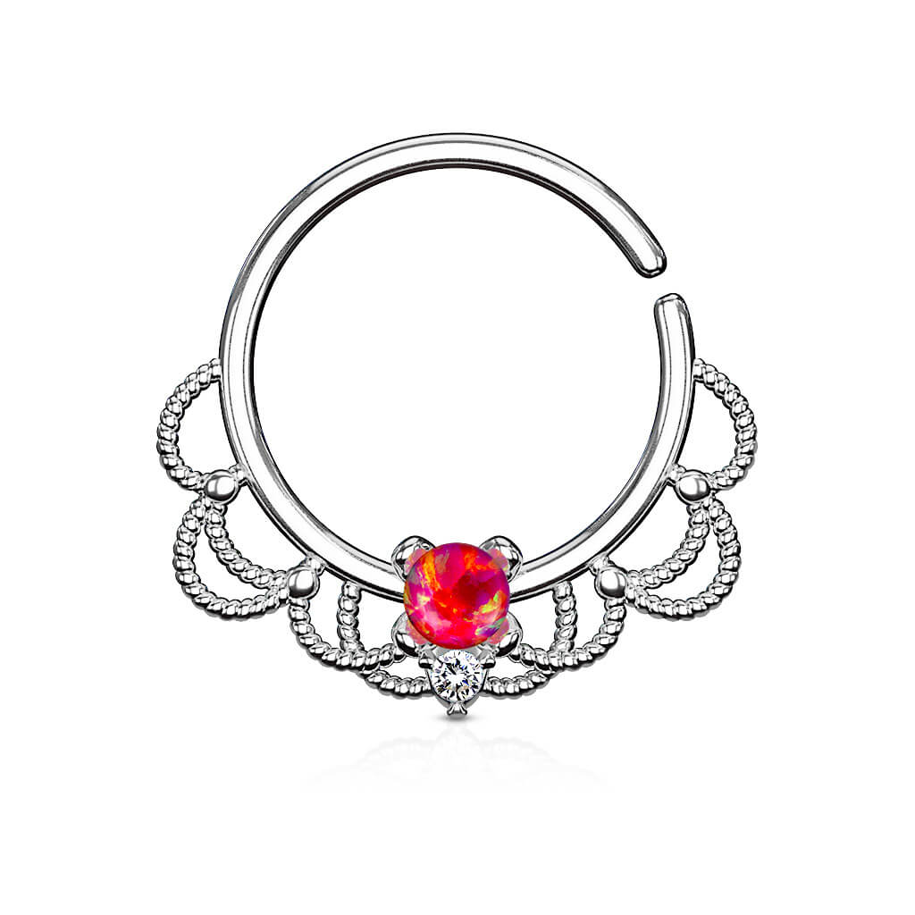 Anillo Ópalo Filigrana Flexible