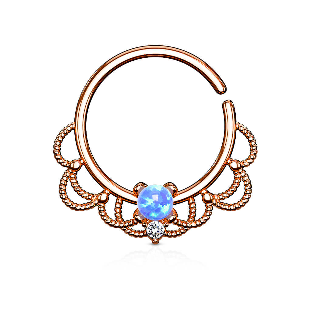 Anillo Ópalo Filigrana Flexible