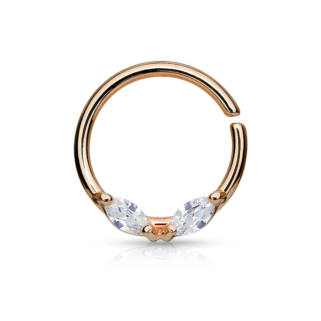 Ring Marquise Schliff Zirkonia Biegbar