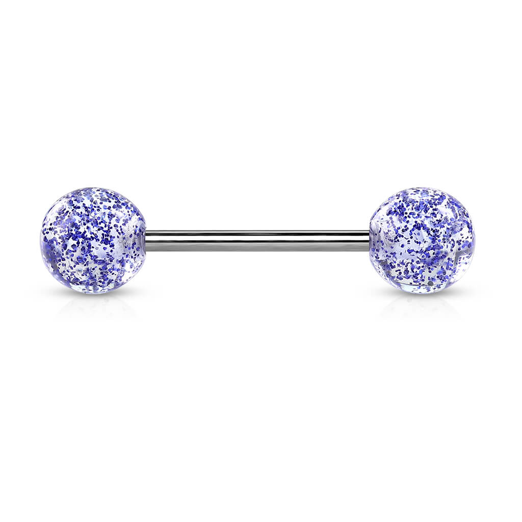 Titanium Barbell Acrylic Ultra Glitter Ball