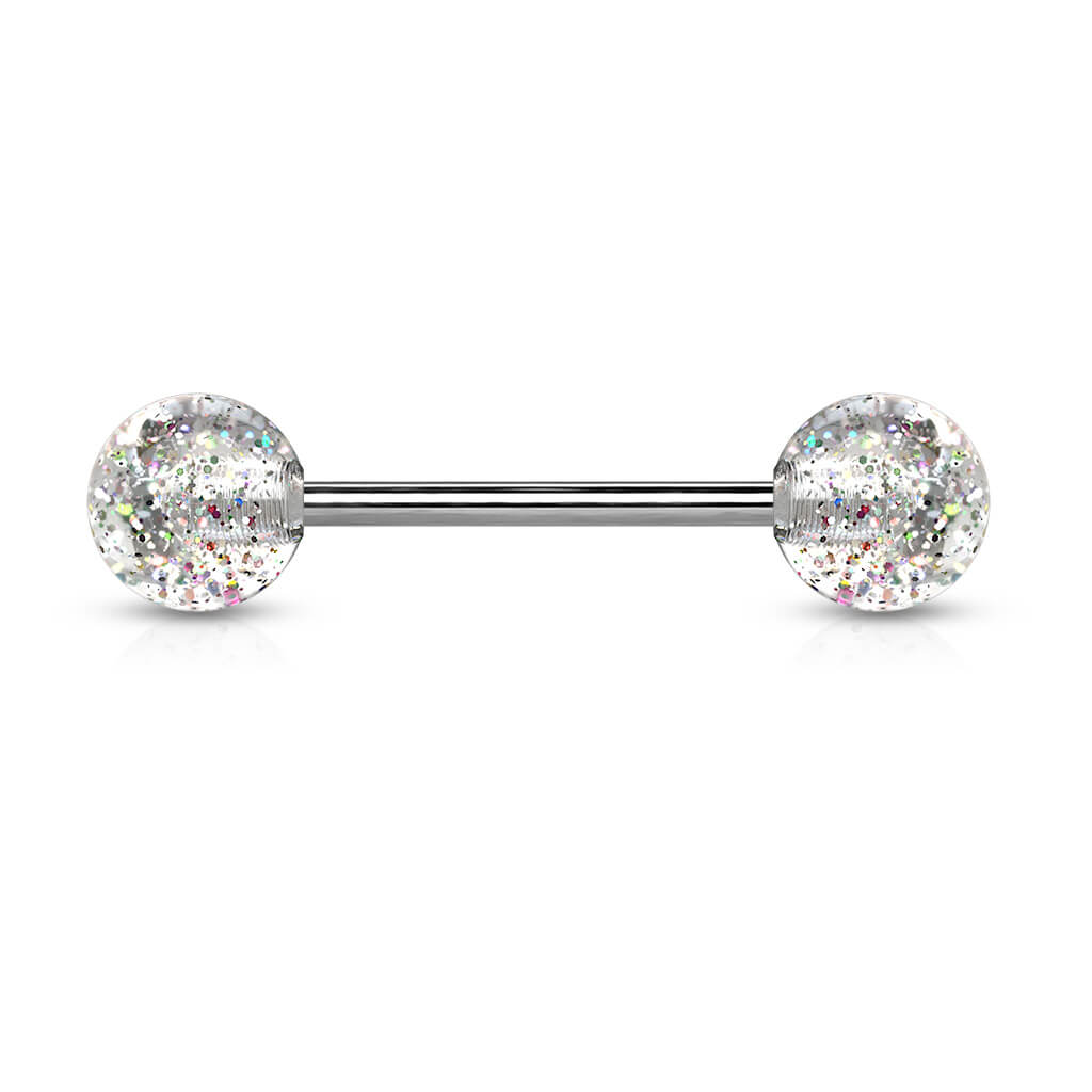 Titanium Barbell Acrylic Ultra Glitter Ball