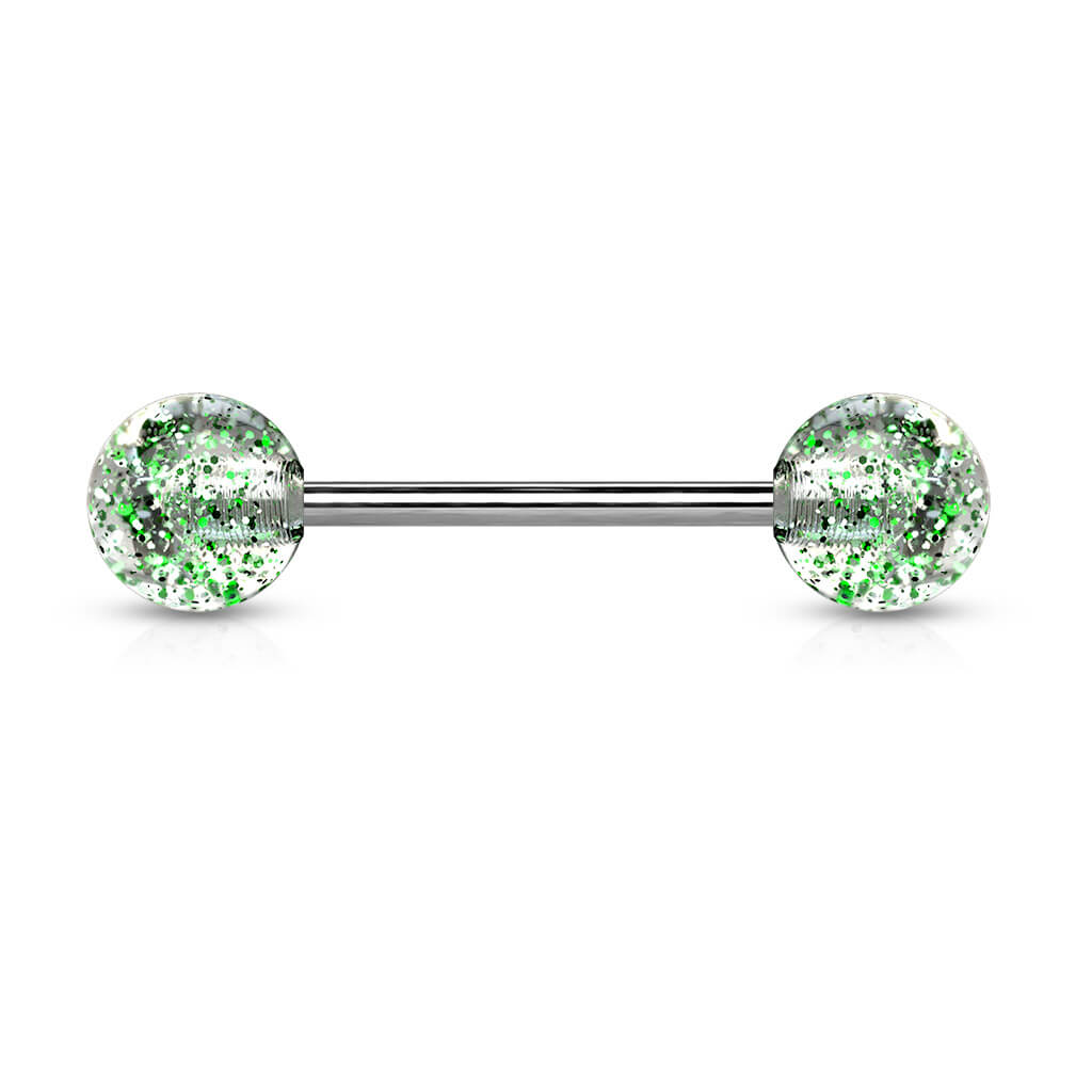 Titanium Barbell Acrylic Ultra Glitter Ball