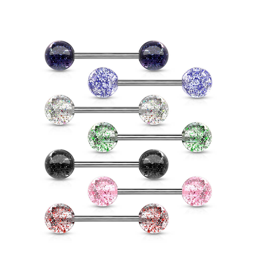 Titanium Barbell Acrylic Ultra Glitter Ball