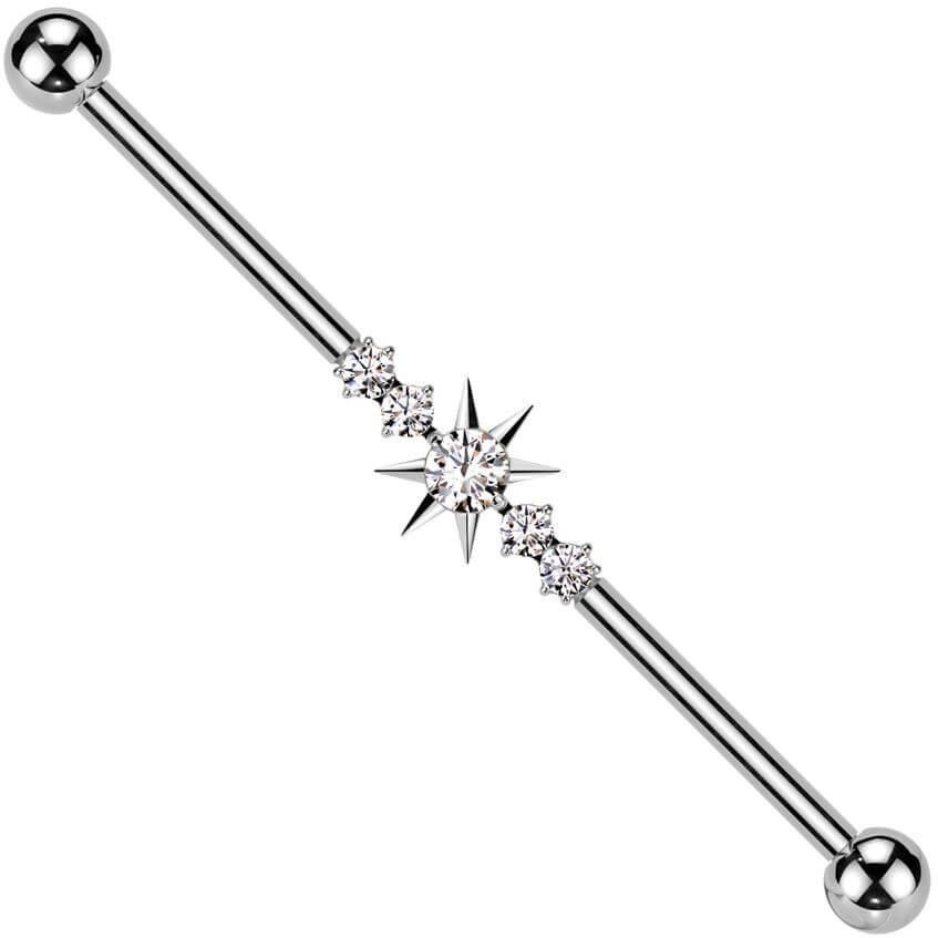 Titanium Industrial Barbell polar star zirconia Internally Threaded