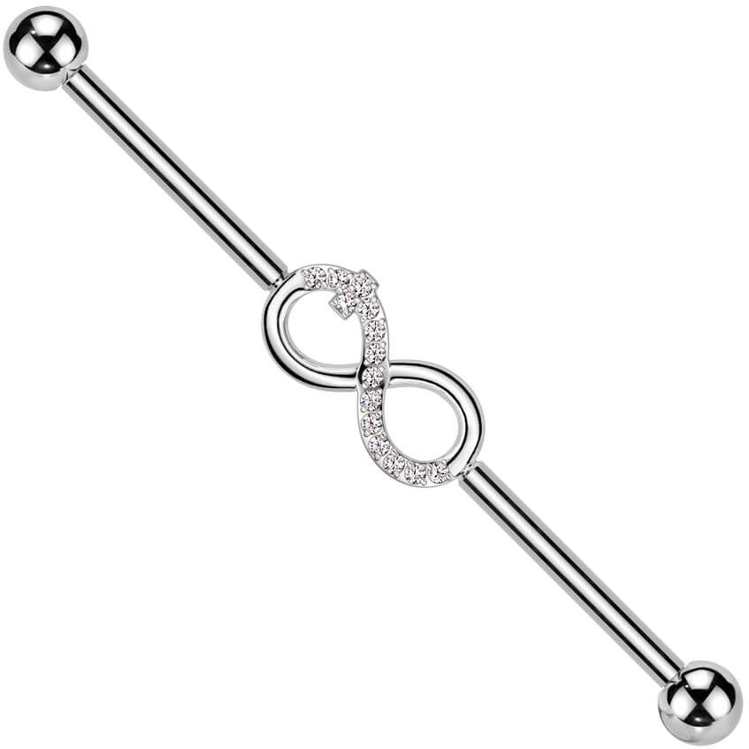 Titanium Industrial Barbell intinity zirconia Internally Threaded