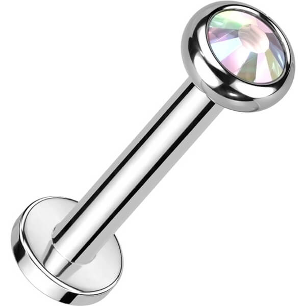 Titan Labret Zirkonia Opal Innengewinde