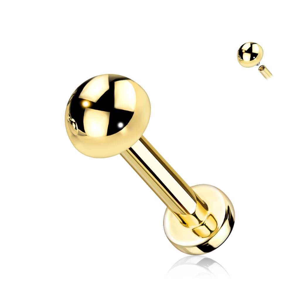 Titanium Labret Dome Internally Threaded