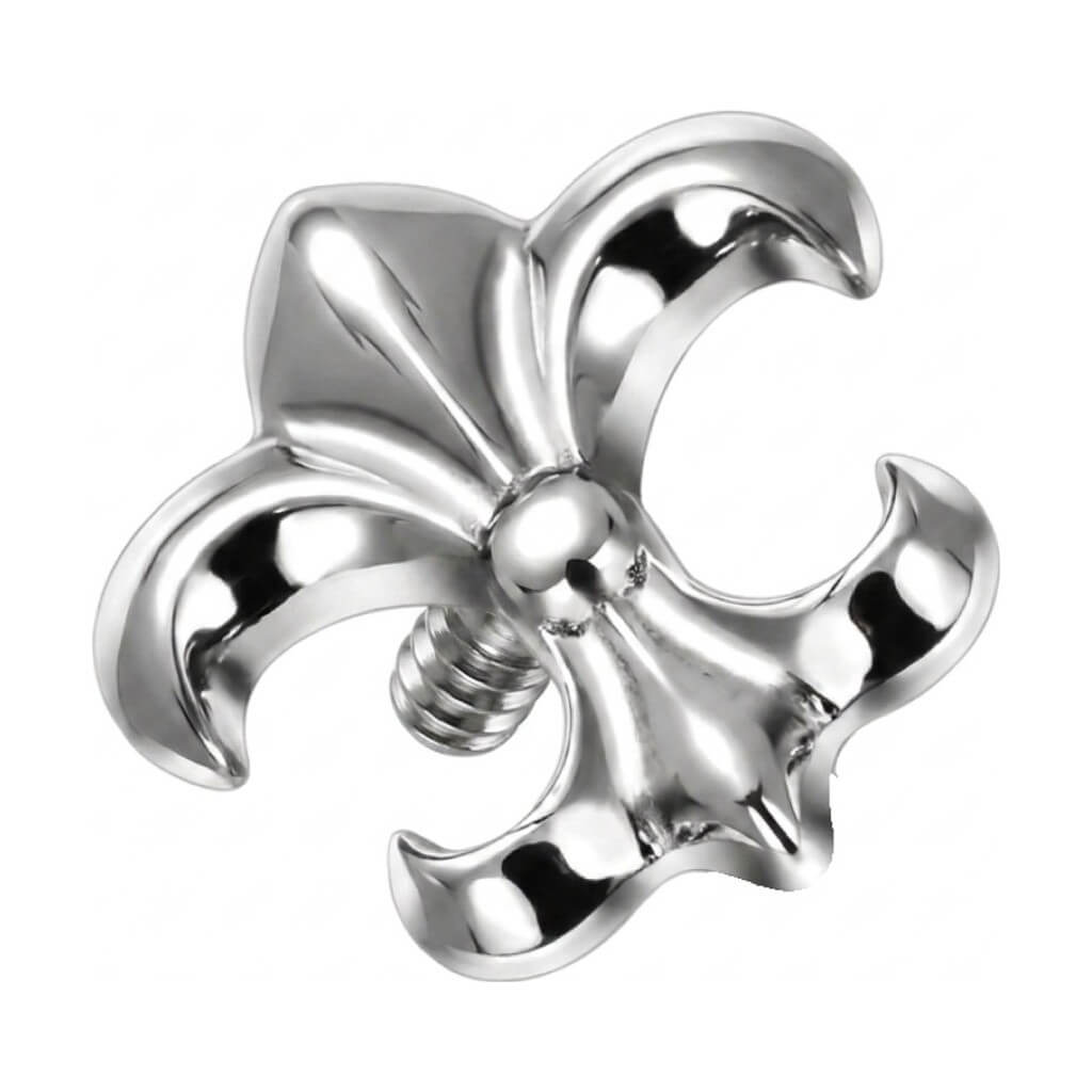 Titanium Top Fleur de Lis Internally Threaded