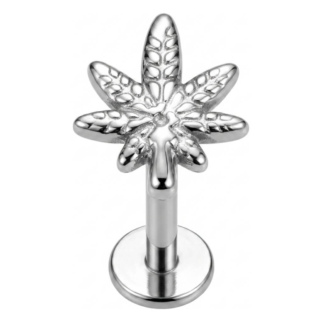 Titanium Labret 3 Teardrop Zirconia Fan Internally Threaded