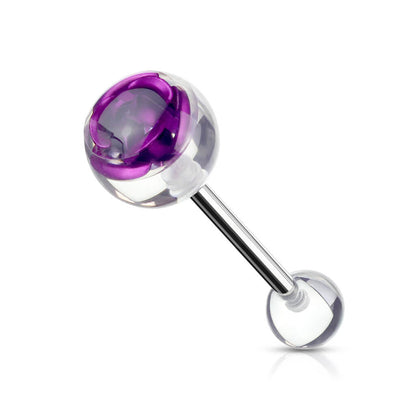 Zungenpiercing Acryl Rose